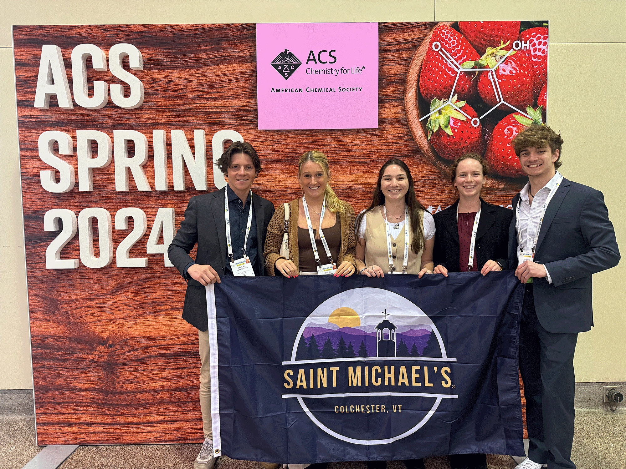 Saint Michael's College chemistry students pose at the annual American Chemical Society conference.
