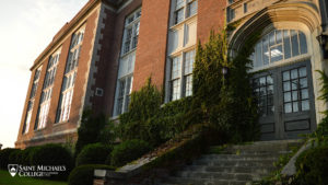 Front of Academic buildings, at Saint Michael's College