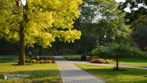 walkway at Saint Michael's College