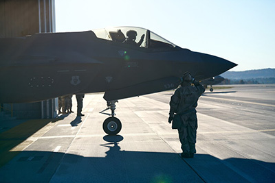 Business studies, varsity baseball and maintaining F-35s keep student busy