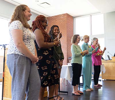 Ceremony honors women at College as ’72 class has first female Golden Knights