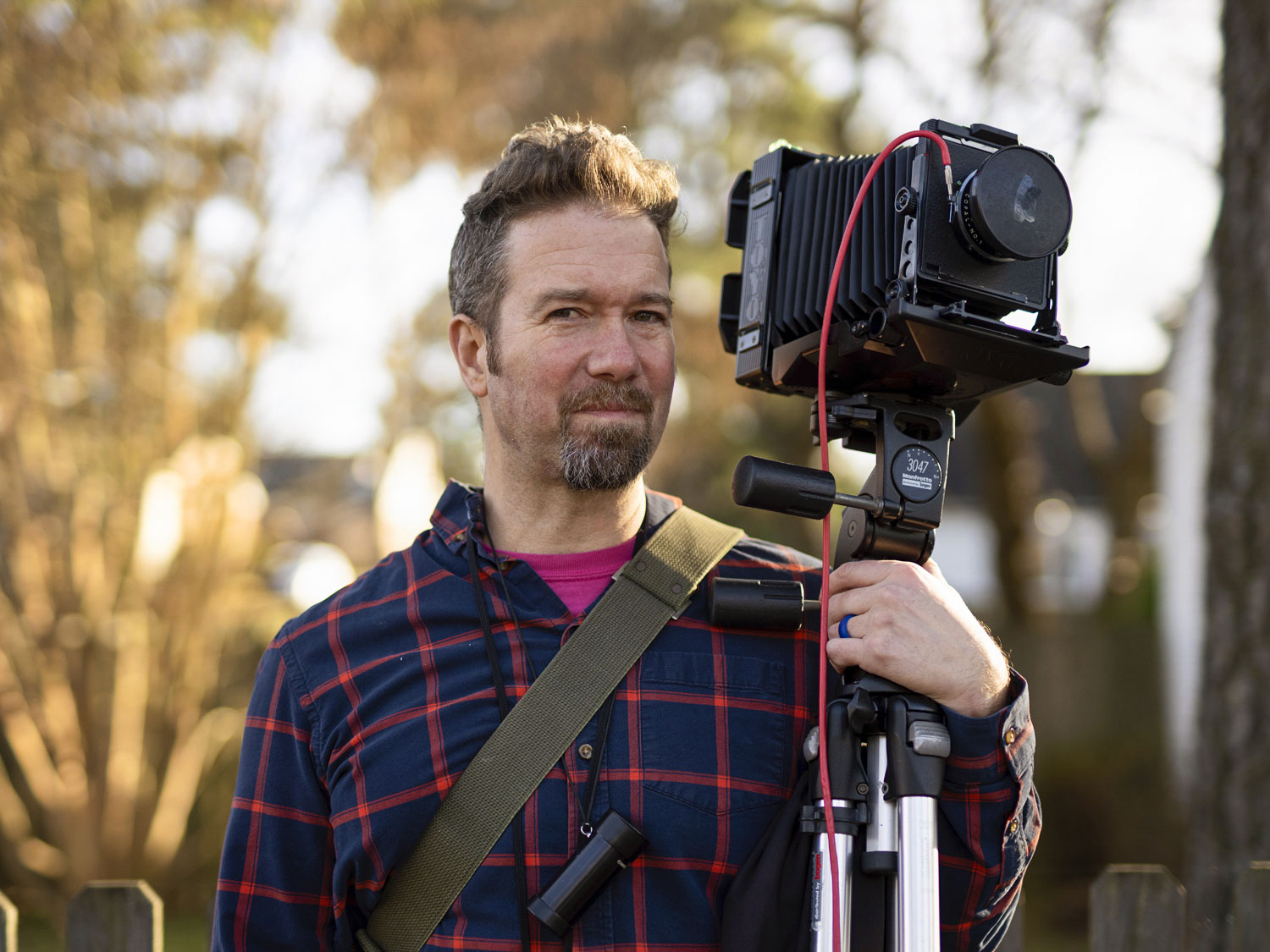 A photo of Shane Rocheleau with his camera.