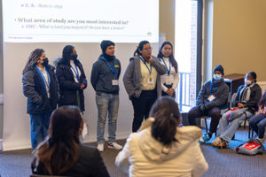 High school group from Latin America visiting campus