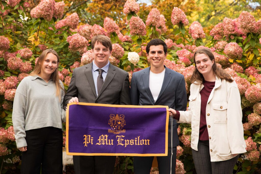 Three new members inducted into math honors society