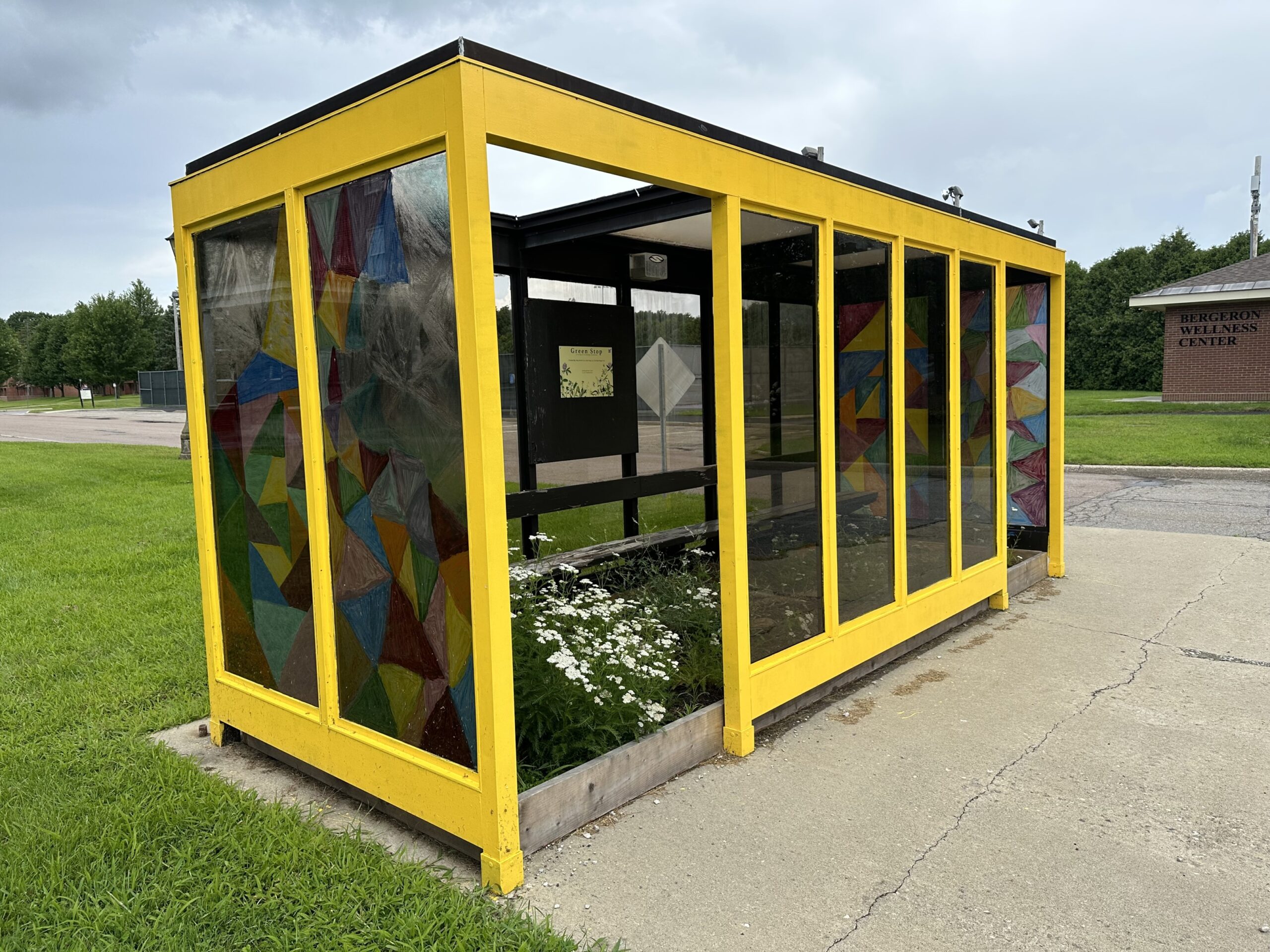 The Green Stop takes the place of a previously abandoned bus stop on campus.