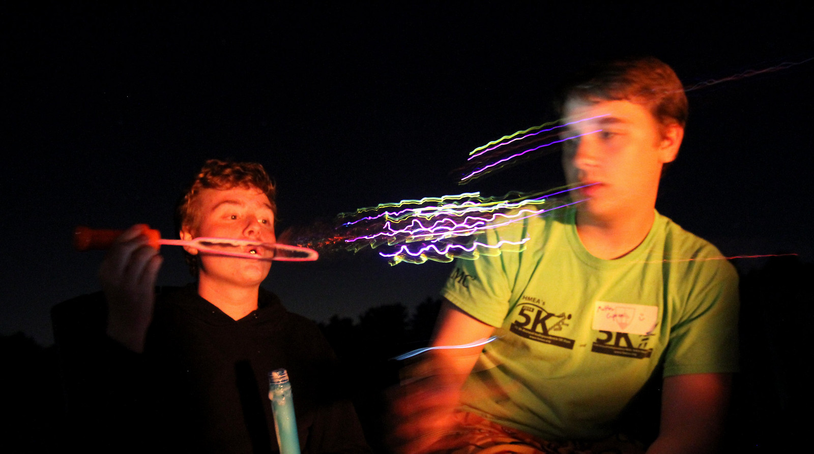 Fun with bubbles during POW. 