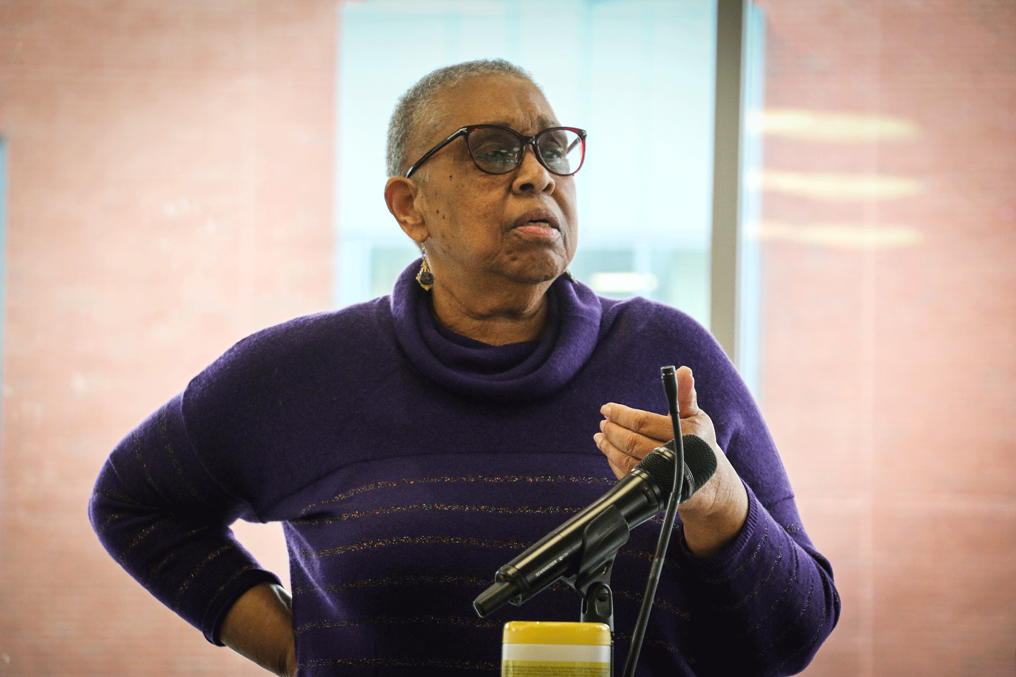 Dr. Margaret Bass delivers the keynote address at the first ever DEI Week, organized by the Institute for Equity and Justice. 