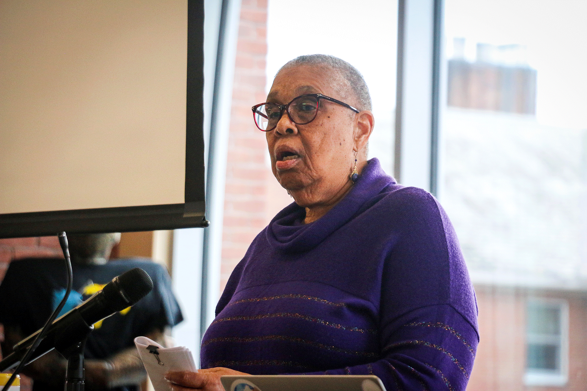 Dr. Margaret Bass delivers the keynote address at the first ever DEI Week, organized by the Institute for Equity and Justice. 