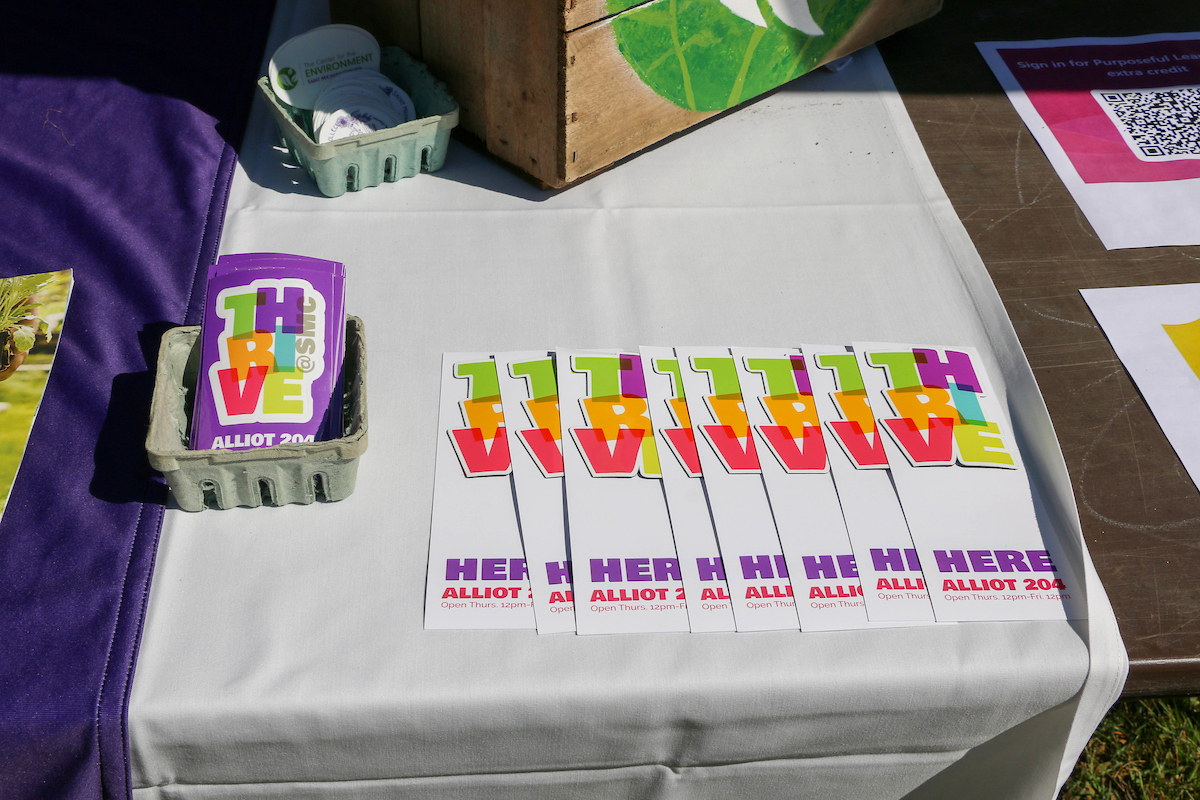 THRIVE @ SMC marketing materials created by Liberty Jackson '25 at the La Bienvenida Fair, Sept, 4, 2024.