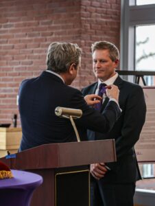 An ‘unwavering dedication’ to French education in the U.S.: St. Mike’s professor knighted by France